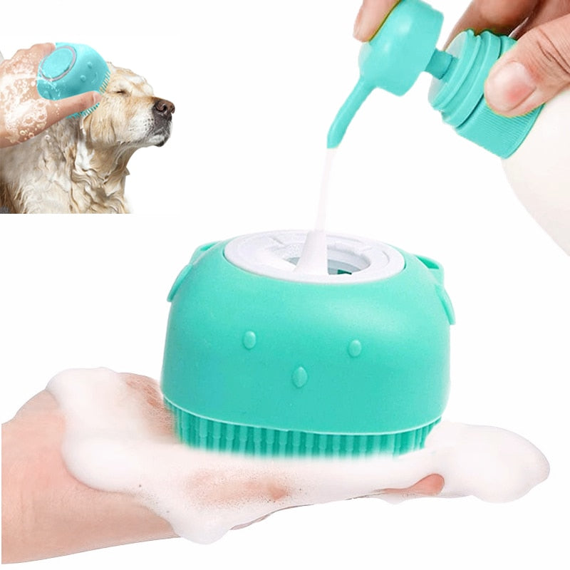 Dog Shampoo Bathing Brush