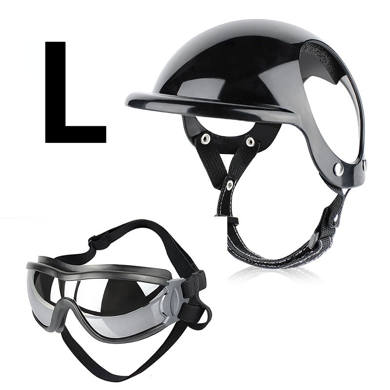 Dog Helmet Sunglasses Set