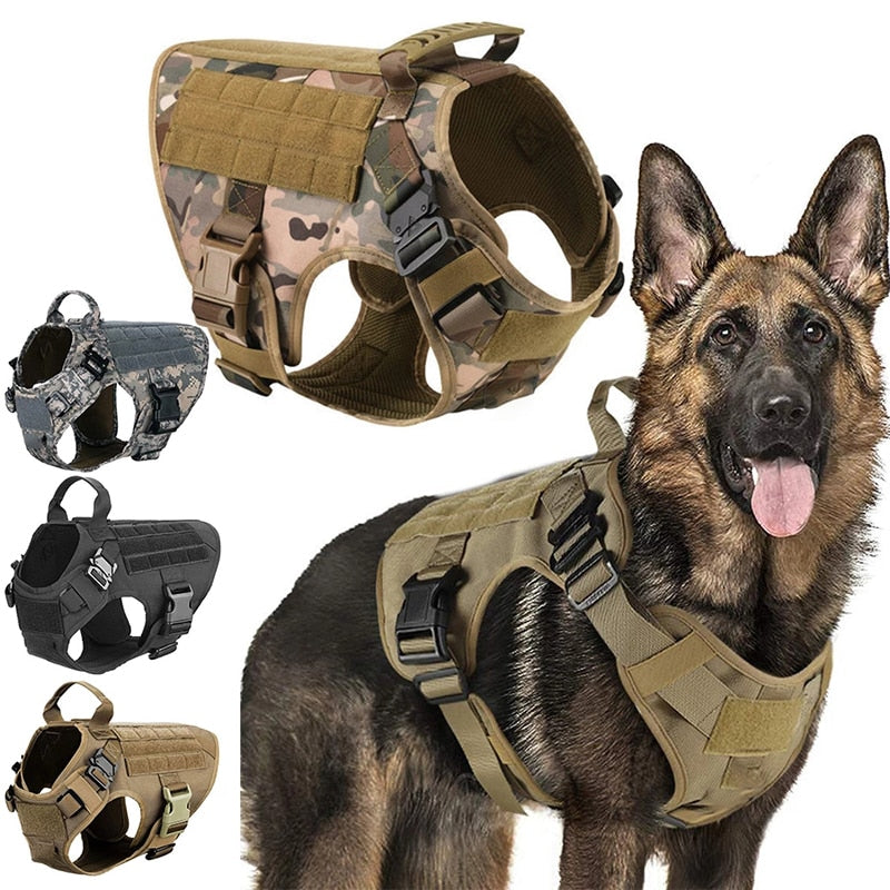 Tactical  Harness and training Leash Set For Dogs